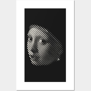 Girl with Pearl Earring in Diagonal Stripes Anamorphic Pop Art Posters and Art